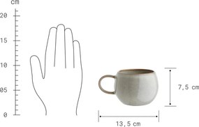 COTTAGE bögre, szürke 350ml