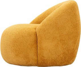 Mustársárga buklé fotel Ginerva – Mauro Ferretti