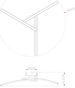 Globo 67098-18 - LED Felületre szerelhető csillár TANSY 3xLED/6W/230V