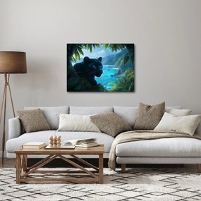 Kép - Fekete párduc a dzsungelben (70x50 cm)