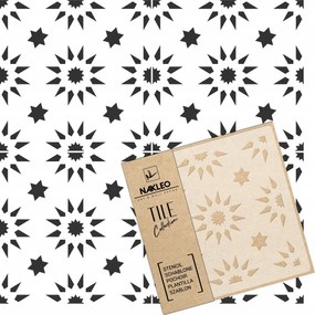 Festősablon Csempe Többször felhasználható 45x45cm Minta Geometria Aldeia