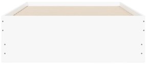 fehér szerelt fa ágykeret fiókokkal 75x190 cm