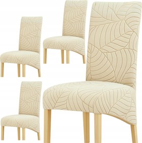 4 Db Székhuzat XL Ferde Huzat Nagy Kasmír Jacquard Bézs