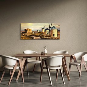 Kép - Szélmalmok (120x50 cm)