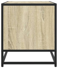 sonoma tölgy színű szerelt fa és fém TV-szekrény 120,5x40x46 cm