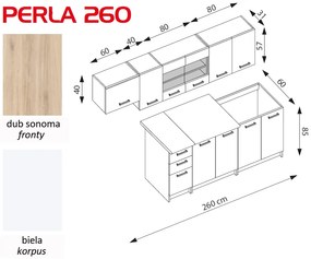Konyha Perla 260 cm. 770482