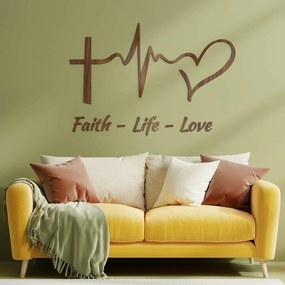 DUBLEZ | Faith, Life, Love - Keresztény falmatrica