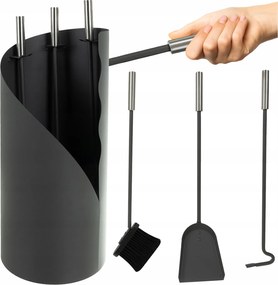 Kandalló eszközök Loft kiegészítők Kandalló kályha szett 4in1 állvány