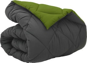vidaXL Téli takaró Zöld és Antracit 200 x 140 cm Mikroszál