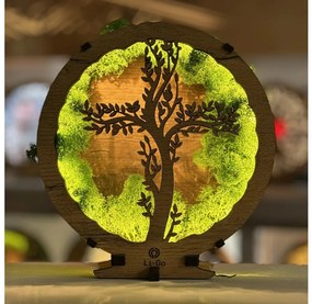 Li-Go 23622/DUB2 - LED fényerőszabályozható asztali dekoráció LED/12W/230V 20x22 cm tölgy