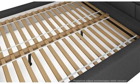 Franciaágy 140 cm Cirsten 140B (ágyráccsal) (bézs). 1099523