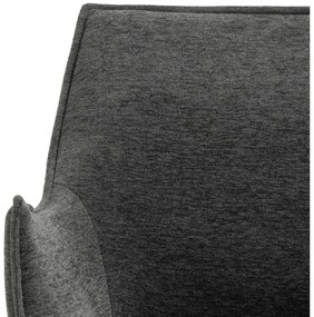 Sötétszürke kárpitozott étkezőfotel Bonita – Actona