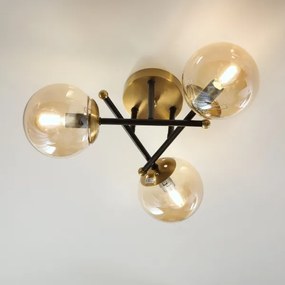 Brilagi - Felületre szerelt MALIVA csillár 3xE14/15W/230V, aranyszínű