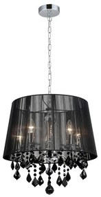 ITALUX MDM-2572-5-BK CORNELIA Ernyős Függesztett Lámpa Króm, Fekete E14 IP20