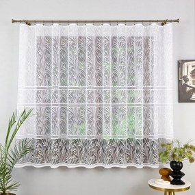 Mintás Függöny Nappaliba, Pálmalevelek, Rövid, Szalaggal 400x150