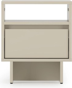 Zolia éjjeliszekrény 40 cm fiókkal, lábazattal - kasmír