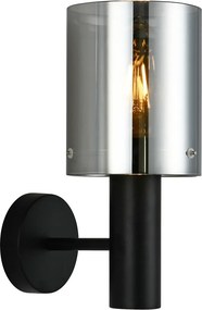 Italux glamour modern fali lámpa sardo fekete füstös itxwl-5581-1a-bk+sg