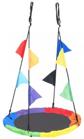 szivárványhinta zászlókkal 100 cm