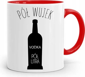 Piros Bögre Nagybácsinak Fél Bácsi Fél Liter fényképes nyomattal