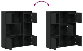 Könyvespolc fekete tölgy 89x24x101,5 cm Gépesített fa