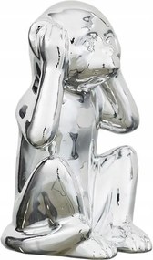 Kerámia Figura Majom Ezüst 10 cm dekoráció