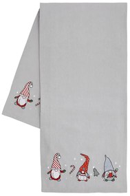 Karácsonyi mintás pamut asztali futó 33x220 cm Gnomes – Catherine Lansfield