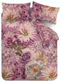 Rózsaszín egyszemélyes ágyneműhuzat 135x200 cm Rosemoor Floral – RHS