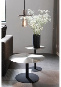 Fekete-aranyszínű fém kerek dohányzóasztal ø 60 cm Snow – Zuiver