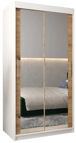 Ruhásszekrény 100 cm Toki 3 (matt fekete + artisan tölgy). 1065043