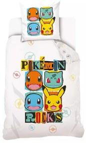 Pokémon Rocks ágyneműhuzat 140×200cm, 70×90 cm