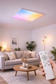 LED RGBW fényerőszabályozható panel LED/24W/230V fehér + távirányító