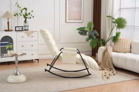 Hintaszék 5 fokozatban állítható,párnázott kivitelben, Fehér