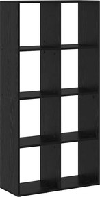 vidaXL Könyvespolc Fekete tölgy 69,5 x 29 x 137,5 cm Faanyag