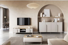 Amilio dohányzóasztal 100 cm fiókos - kasmír / olajozott tölgy