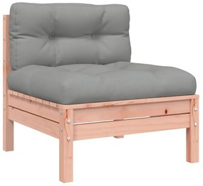 7 részes tömör duglászfenyő kerti társalgószett párnával