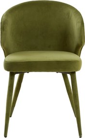 Zöld kárpitozott étkezőfotel szett 2 db-os Kosaka – Light &amp; Living