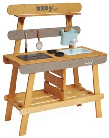 Janod - Kültéri fa játékkonyha MUDDY LAB