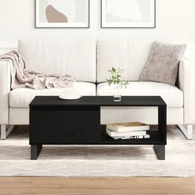 Fekete Tölgy Kávézó Asztal 90x50x36,5 cm Műszaki Fa