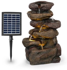 Savona, napelemes szökőkút, 2,8 W, 5 óra, akkumulátor, LED lámpa, kő kinézet