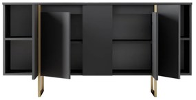 Konzolasztal Luxe - Anthracite, Gold