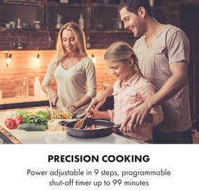 Klarstein Delicatessa 60 Hybrid, beépített indukciós főzőlap, 7000 W, 4 zóna