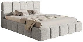 Franciaágy 180 cm Cirsten 180B (ágyráccsal) (világosszürke). 1099494