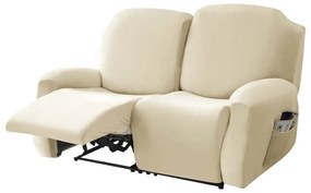 Relax Fotel Huzat (bársonyos, 2 üléses, bézs)