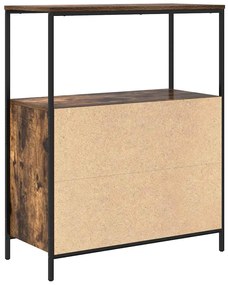 füstölt tölgy fürdőszobaszekrény polcokkal 76,5x35x95 cm