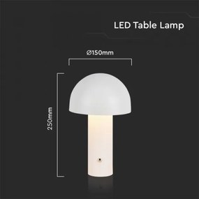 LED Dimmelhető tölthető asztali lámpa LED/1W/5V 3000-6000K 1800 mAh fehér