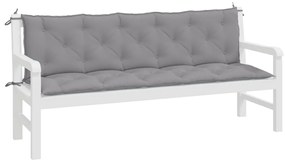 2 db szürke oxford szövet kerti padpárna 180 x 50 x 7 cm