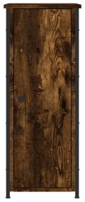 2 db füstös tölgy színű szerelt fa éjjeliszekrény 32x42x80 cm