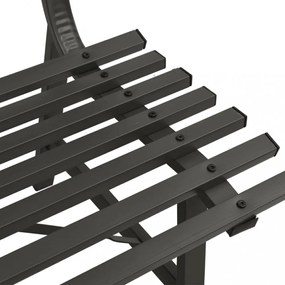 fekete acél kerti pad 110 cm