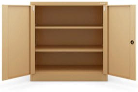 Alacsony fém irattartó szekrény BEATA, 900 x 930 x 400 mm, Fresh Style: bézs