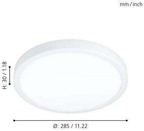 Eglo 99265 - LED fürdőszobai mennyezeti lámpa FUEVA 5 LED/20W/230V IP44